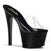 Pleaser - SKY301 Pantoletten mit Absatz - Pole dance schuhe - Schwarz/Transparent Product image